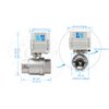 HSH-Flo 1 inch DN25 110-230VAC Normally Closed Stainless Steel 304/CF8 Motorized Electrical Ball Valve With U.S. Plug