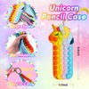 Pop Fidget Backpack for Girls, Pop it Bags&pop it Notebook and Unicorn Pencil Case for Kids' Fidget School Supplies Stress Relief, Great Birthday Present Gift for Kids