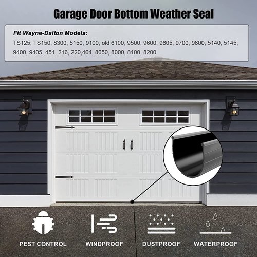 Wayne Dalton Garage Door Bottom Weather Seal 154448 (Feet 16)