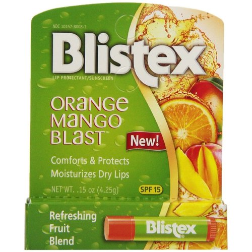 Blistex Lip Protectant SPF 15 Orange Mango Blast.15 oz (Pack of 12)