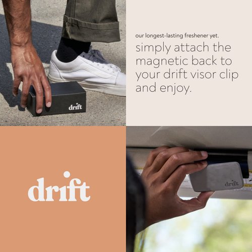 Drift Car Air Freshener - Stone Air Freshener - Car Odor Eliminator - Amber Scent Starter Kit