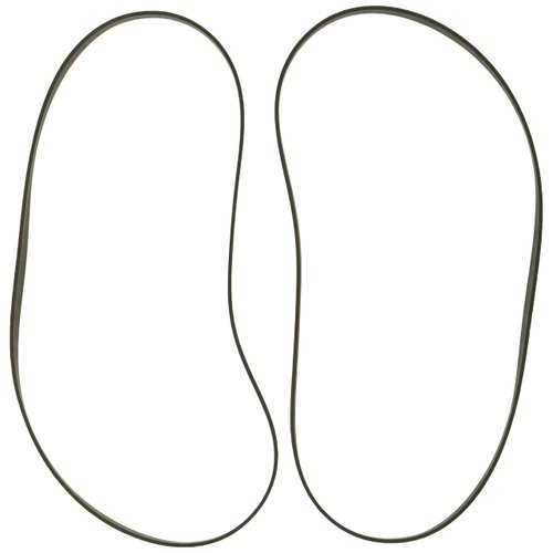 Hoover T-Series Flat Non-Stretch Belt, Pack of 2, AH20065, Black