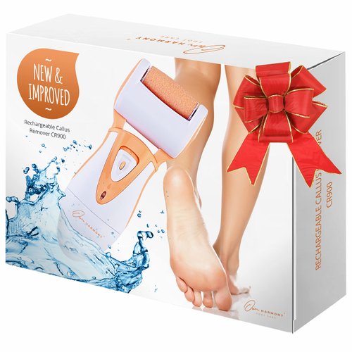 Own Harmony Professional Foot Care for Women: Rechargeable Callus Remover for Feet Electric Foot Sander - Electronic Foot File CR900 with 3 Rollers, Foot Grinder Pedi for Cracked Heels & Hard Skin