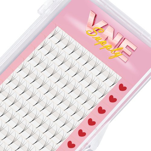 VNE Volume Lash Extensions | russian volume fans lashes | premium false lash extensions | promade mega volume fans | loose premade fans- Soft, Natural, and Effortless! 3D, C curl, 13 mm