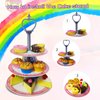 Hummigoo Tea Party Set for Little Girls, Pretend Dessert Food Set for Kids Age 3 4 5 6 7 8 9, Kids Kitchen Pretend Play Dessert Set for Girls Princess Boys