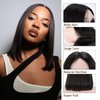 bynlna Lace Front Wigs Human Hair Straight Bob Wig 13x4 HD Transparent Lace Front Wigs for Black Women Brazilian Virgin Hair 180% Density Glueless Wigs Human Hair Pre Plucked with Baby Hair (16 Inch)