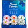 Cleverfy Shower Steamers Aromatherapy - Compact Pack of 6 Variety Shower Bombs with Essential Oils. Self Care Birthday Gifts for Women and Valentines Day Gifts for Her and Him. Blue Set
