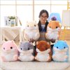 YunNasi Plush Hamster Stuffed Animal Toys Hamster Throw Pillow with Blanket 19.7 Inches Grey