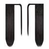 BARSDAR 26 In Dark Brown Ponytail Extension Long Straight Wrap Around Clip in Ponytail Hair Extensions Synthetic Hair Pony Tails Hairpieces for Women Girls Daily - Darkest Brown