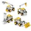 Erector Set for Boys Age 8-12,4 Mini Metal Model Set for Kids,Engineering Metal Building Kit,Learning Construction Truck Building Toys for Boys Age 8-12 DIY STEM Educational Gifts (330pcs)