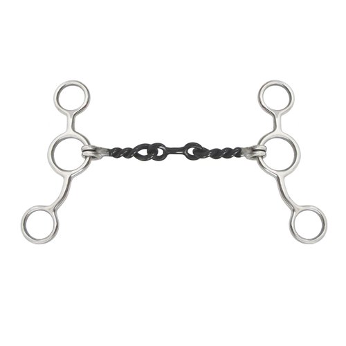 AJ Tack Jr. Cowhorse Dogbone Twist Gag Bit - Sweet Iron Mouth