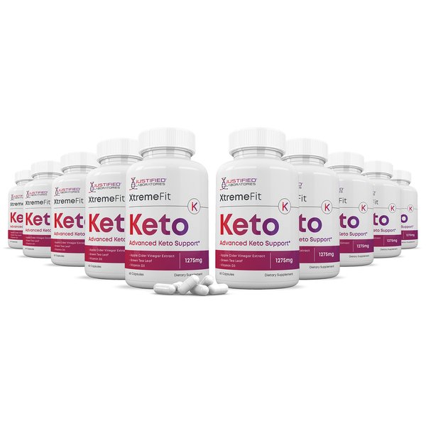 Justified Laboratories (10 Pack) Xtreme Fit Keto ACV Pills 1275MG Formulated with Apple Cider Vinegar Keto Support Blend Alternative to Gummies 600 Capsules