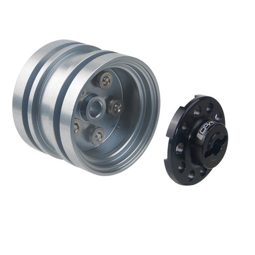 TOOMOD Aluminum Wheel Rim Set Wheel Hub for Tamiya Grasshopper,Hornet, Mighty Frog, Buggy Champ, Fast Attack, Fighting Buggy Upgrades Parts （Silvery）