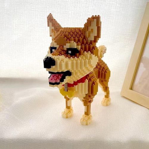 Shiba Inu Micro Building Block Dogs Mini Block Animal Dog Building Animal Set DIY 3D Block Toy Building Blocks for Kids Or Adult 1380 Pieces