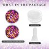Black Orange Purple Mixed Holographic Chunky Glitter, 13g (2 Jars x 6.5g) Crafts Glitter Powder with 10g Gel and Brush, Halloween Iridescent Nail Sequins Face Eye Glitter Tumblers DIY Decorations