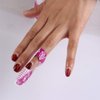 Beautyleader 500 Pieces Horseshoe-shaped Nail Art Acrylic Nail/UV GEL Nail Extention Tips Form Guide Sticker (C-Purple)