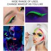 Yeweian 2 Pcs Water Activated Eyeliner Palette Liquid Eyeliner Colorful Set Hydra Graphic Eyeliner Makeup, Neon Face Paint Glow UV Black White Red Body Paint Rainbow Eyeliner(01+02)