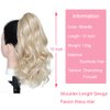 BETHANY Ponytail Extension,15 Inch Drawstring Ponytail Hair Extensions Short Wavy Fake Pony Tail Synthetic Hair Pieces for Women (Blonde)