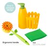 Vigar Flower Power Orange Sink Side Set with Soap Dispenser, 10-1/2-Inches, Orange, Green