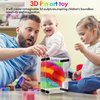 3D Pin Art Toy, Size 3.75” X 5” Unique Metal 3D Pin Art Board Impression Toy for Kids (Rainbow, Plastic)