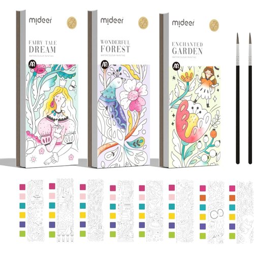 MiDeer Watercolor Painting Book for Kids Ages 4-8, Pocket Watercolor Painting Book Arts and Craft...