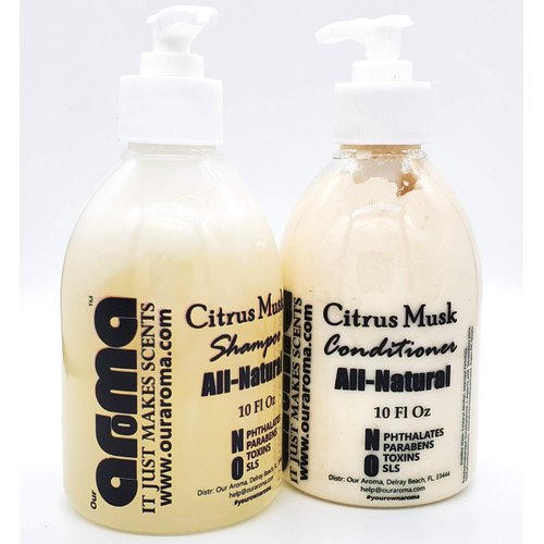 Our Aroma Natural Keratin Oil Infused - No SLS or Sulfate Citrus Musk Hair Conditioner (16 Fl oz)