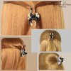 French Amie Grace Small 2” Cellulose Acetate Handmade Non Slip Flexible Hair Claw Clips for Fine Hair Women Hair Accessories, Made in France (White Tokyo)