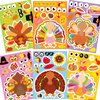Joy Bang Thanksgiving Stickers for Kids, 30 Sheets Make a Turkey Face Stickers, Thanksgiving Crafts for Kids, Turkey Stickers, Thanksgiving Friendsgiving Activities Party Favors Supplies Gifts