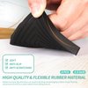 Rubber Furniture Cups Pads Non Slip 8 Pcs 3.5''Square Furniture Coasters Couch Bed Leg Protectors for Hardwood Floors