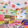 Pajean 48 Pcs Sea Life Cut Outs Ocean Fish Cutouts Animal Under The Themed Accents with 60 Glue Points for Bulletin Board School Classroom Fishing Party Decoration
