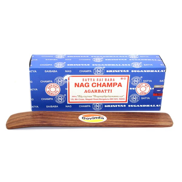 Govinda - Bangalore (BNG) Nag Champa Argarbatti 250 Grams with Incense Holder