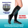 35° BELOW Compression Knee High Socks for Men/Women. Best for Travel, Nursing, Sports, Running. Aids in Circulation, Minimizes Swelling and Leg Discomfort. Keeps You Warm, 1 pair Blk, Sm/Med