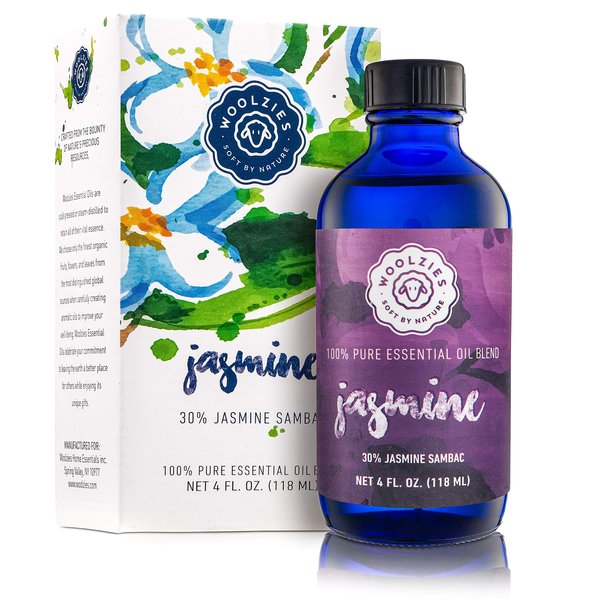 Woolzies Jasmine Essential Oil Blend 4 Fl Oz| Natural Therapeutic Grade | for Diffusion/Internal/Topical