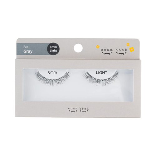 CCAMBBAK Original Pair Looks So Natural False Eyelashes Handmade Lightweight Individual Lashes Extension Lengthening Wisps K-Beauty Authentic Fake Eyelashes (8mm Light Pair(Black))