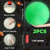 Hiboom 2 Pcs 10 Inches Glow in The Dark Kickballs Dodgeballs Light up Playground Ball Bouncy Balls with Pump for Kids Adults Playground School Backyard Game Outdoor Glow in The Dark Games