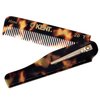 Kent 20T TY Handmade Folding Pocket Comb for Men, Fine Tooth Hair Comb Straightener for Everyday Grooming Styling Hair, Beard or Mustache, Use Dry or with Balms, Saw Cut Hand Polished, Made in England