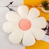 Flower Pillow, Flower Shaped Throw Pillow Flower Floor Pillow Soft Seating Cushion Room Decor Plush Pillow for Bedroom, Sofa, Bed, Reading (15 inch, White)
