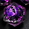 FONVGOGO Sharp Edge Resin Dice Set, Liquid Core DND Dice, Dragon Eye Dice Set D&D Dungeons and Dragons Dice Polyhedral Beholder's Ttrpg Die Role Playing RPG D and D Dice (Light Purple)