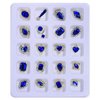 40PCS Sapphire Blue Luxury Nail Art Rhinestones Kit for Acrylic Nails，Blue Alloy Nail Charms Nail Decorations，Nail Accessories Nail Jewels for Nail Art Supplies Manicure Making Craft DIY