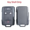 Key Fob Shell Case Replacement for Chevy Colorado Silverado GMC Canyon Sierra 2014 2015 2016 2017 2018 2019 2020 2021 Keyless Entry Remote Control 4 Buttons Pad Cover M3N-32337100 M3N-32337200 Black