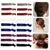 Lurrose 18pcs Glitter Hair Ties No Crease Ponytail Holders Elastic Ribbon Hair Ropes (Assorted Colors)
