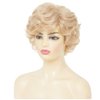 Dai Cloud Short Blonde Curly Wigs for Women Synthetic Natural Looking Daily Party Wig for White Women
