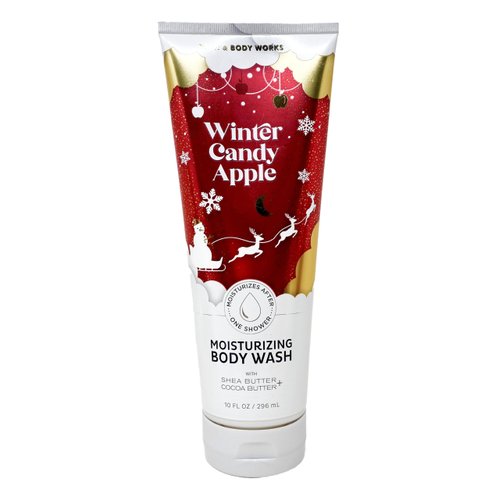 Bath & Body Works Winter Candy Apple - 2 Pack Of Moisturizing Body Wash with a Natural Oats Sample Soap.