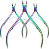 Mudder 3 Packs Cuticle Nippers Cuticle Cutter Stainless Steel Professional Nail Cuticle Trimmer Pointed Blade Cuticle Remover Scissors Pedicure Manicure Tool for Fingernails and Toenails (Rainbow)