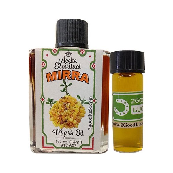 Myrrh, Spiritual Oil with 1 Dram Perfume Set for Magic and Rituals. Mirra Aceite Espiritual para Rituales Y Magia.