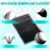 Eyelash Clusters Fluffy Lash Clusters Thick 280pcs Cluster Eyelash Extensions DIY At Home Individual Lashes Cluster Lashes by GEMERRY（100P-10-18mm)