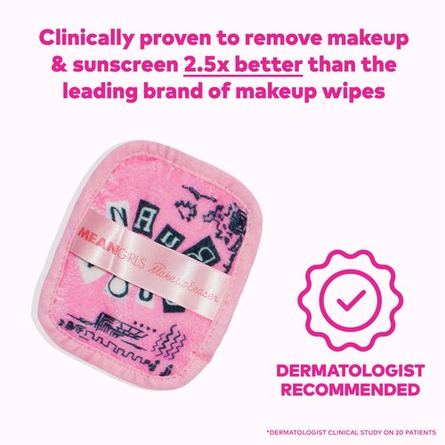 The Original MakeUp Eraser, 7-Day Set, Erase All Makeup With Just Water, Including Waterproof Mascara, Eyeliner, Foundation, Lipstick, Sunscreen, and More! Mean Girls, 7ct.