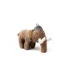 SteelDog Ruffian Woolly Mammoth Dinosaur Dog Toy Premium Tough Plush with Tennis Ball