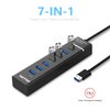 7-Port USB 3.0 Hub, IVETTO Data USB Hub Splitter with 3.3ft Long Cable for Laptop, PC, MacBook, Mac Pro, Mac Mini, iMac, Surface Pro and More