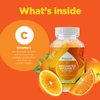 Natural Vitamin C Gummies for Adults - High Potency Vitamin C Immune Support Gummies - Ascorbic Acid Chewable Vitamin C Gummies Immune Booster for Adults with Powerful Brain Vitamins Supplements